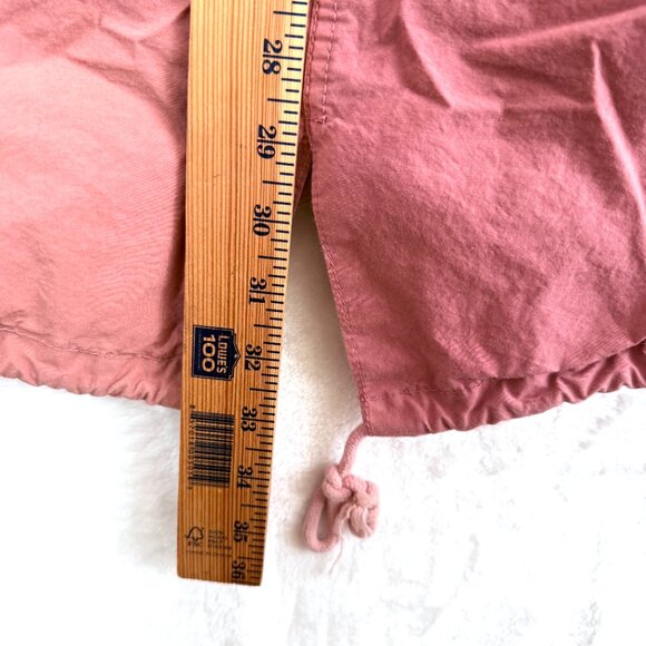 100% Cotton Anorak Jacket Womens S Pink Mauve Cinched Waist Full Zip Utility - Picture 6 of 9